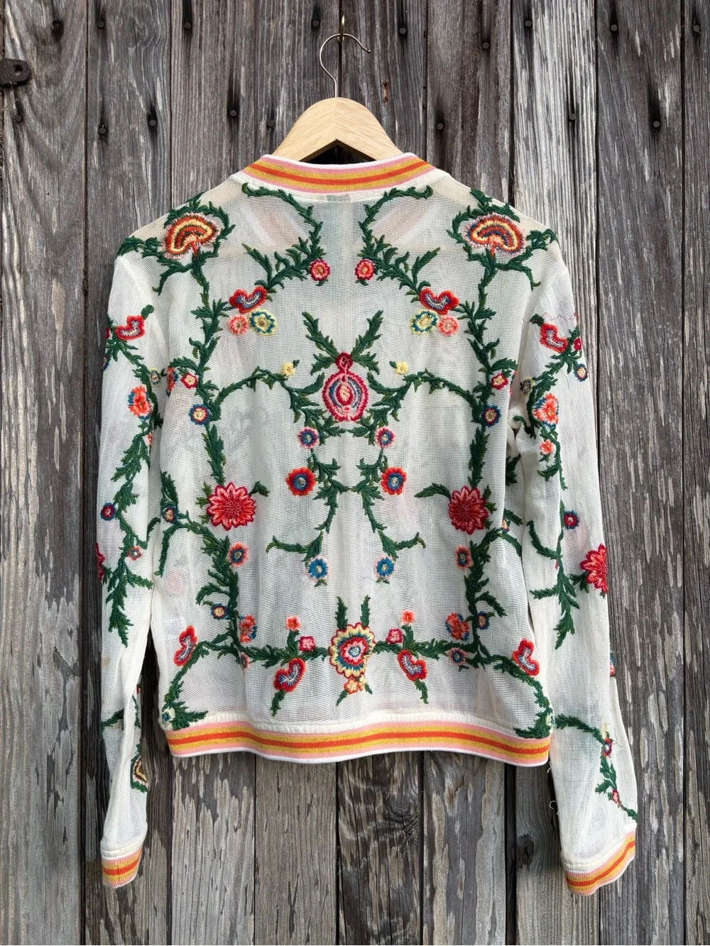 Aratta Silent Journey bohemian mesh jacket embroidered size small - Picture 2 of 10